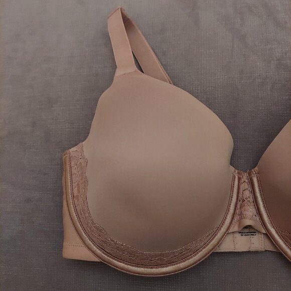 VANITY FAIR Full Figure RADIANT 76528 Underwire Bra Tan Beige size 38DD foam cup - Picture 2 of 11